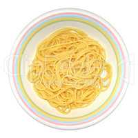 Spaghetti pasta isolated over white