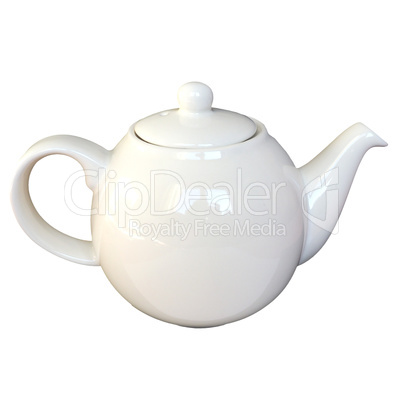 Tea pot isolated over white