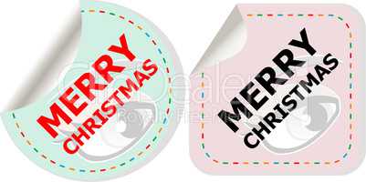 Merry Christmas - unique xmas design element. Great design element for congratulation cards, banners and flyers. Happy new year