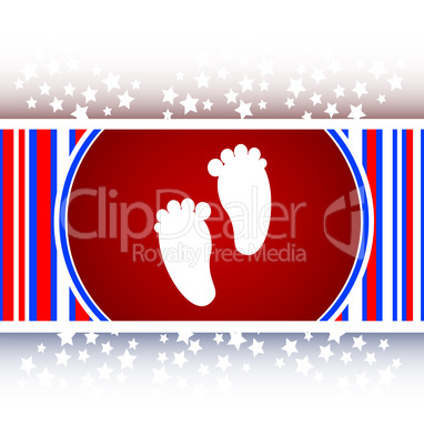 footprint circle glossy web icon