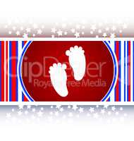 footprint circle glossy web icon