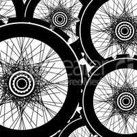 road and mountain bike wheels and tires pattern