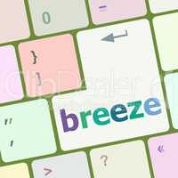breeze word on keyboard key