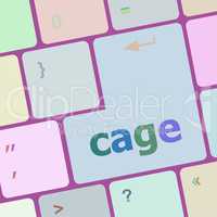 cage key on computer keyboard keys button, keyboard button