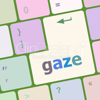 gaze button on computer pc keyboard key