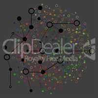 Social Network Graphic Concept. Abstract Background with Dots Array and Lines. Geometric Modern Technology Concept. Connection Structure. Digital Data Visualization