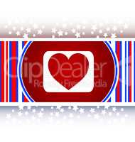 love heart icon button sign