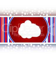 abstract cloud button, web icon