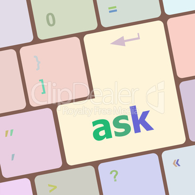 ask button on computer keyboard key
