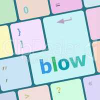 blow button on computer pc keyboard key