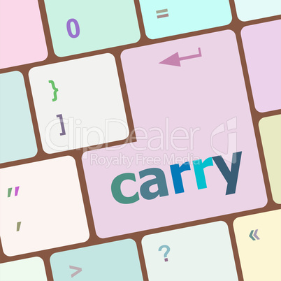 carry button on computer pc keyboard key