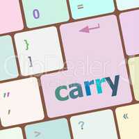 carry button on computer pc keyboard key