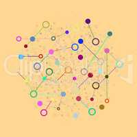 Social Network Graphic Concept. Abstract Background with Dots Array and Lines. Geometric Modern Technology Concept. Connection Structure.