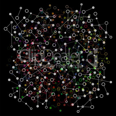 Social Network Graphic Concept. Abstract Background with Dots Array and Lines. Geometric Modern Technology Concept. Connection Structure.