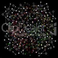 Social Network Graphic Concept. Abstract Background with Dots Array and Lines. Geometric Modern Technology Concept. Connection Structure.