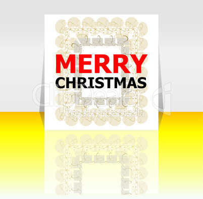 Merry Christmas greeting card - holidays lettering, Happy New Year design