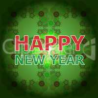 Beautiful text design of Happy New Year on abstract background.