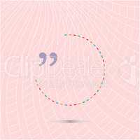 Quotation mark speech bubble and chat symbol