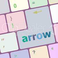 arrow button on computer keyboard key