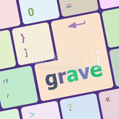 grave button on computer pc keyboard key