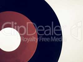 Vintage looking Vinyl record isolated