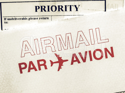 Vintage looking Airmail picture