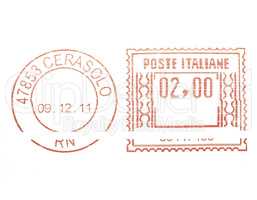 Vintage looking Postage meter stamp
