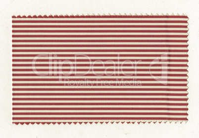Vintage looking Red Striped fabric sample