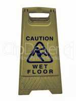 Vintage looking Caution wet floor