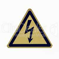Vintage looking Danger of death Electric shock