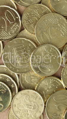 Euro coins background