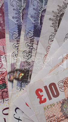 Pound notes - vertical