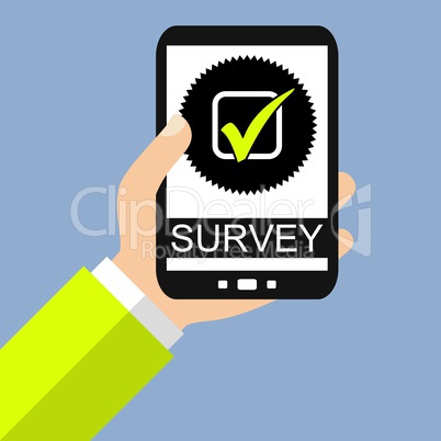Umfrage Survey auf dem Smartphone