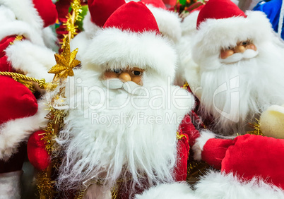 Santa Claus toy in supermarket.