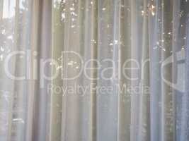 White curtain background