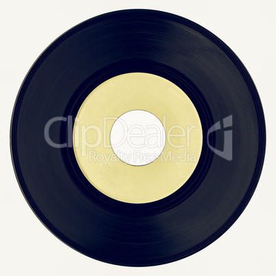 Vintage looking Vinyl record with yellow label