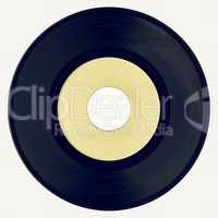 Vintage looking Vinyl record with yellow label