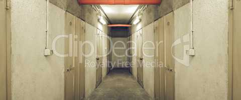 Vintage looking Cellar vaults corridor
