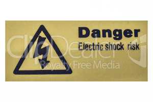 Vintage looking Electric shock sign