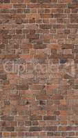 Red brick wall background - vertical