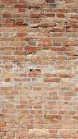 Red brick wall background - vertical
