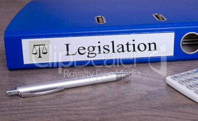 Legislation binder in the office