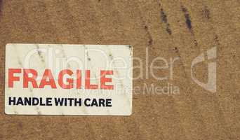 Vintage looking Fragile sign