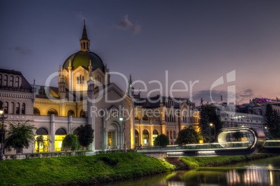 Academy of Fine Arts, Sarajevo, Bosnia and Herzegovina at the night time