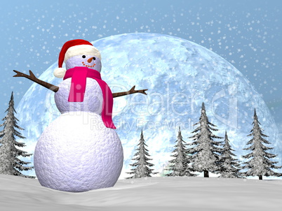 Snowman - 3D render