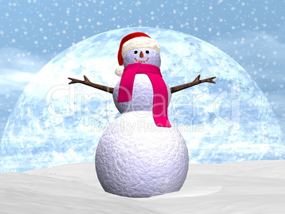 Snowman - 3D render