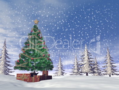 Christmas tree - 3D render