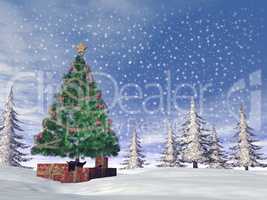 Christmas tree - 3D render