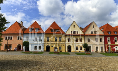 Old town houses in Bardejov, Slovakia