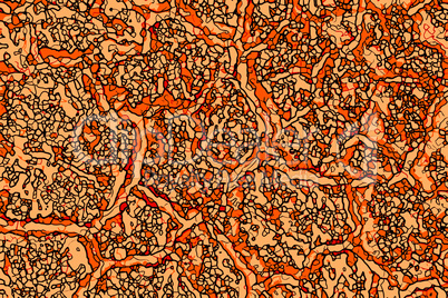 Abstract pattern in orange hues